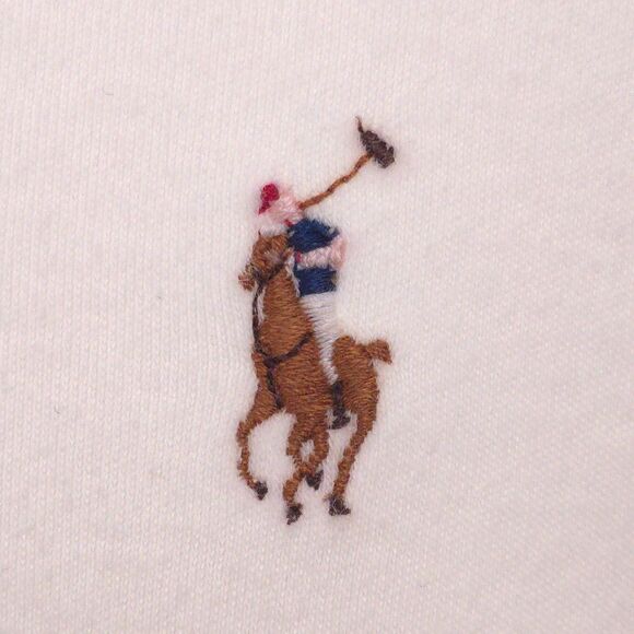 Ralph Lauren Men's L Classic PONY Polo Shirt White Large Free Shipping L/S Soft - Picture 4 of 7